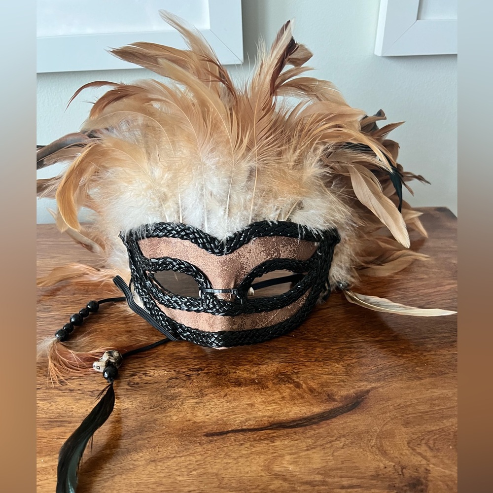 Feathered Masquerade Halloween Costume Witch Doctor Feather Mask